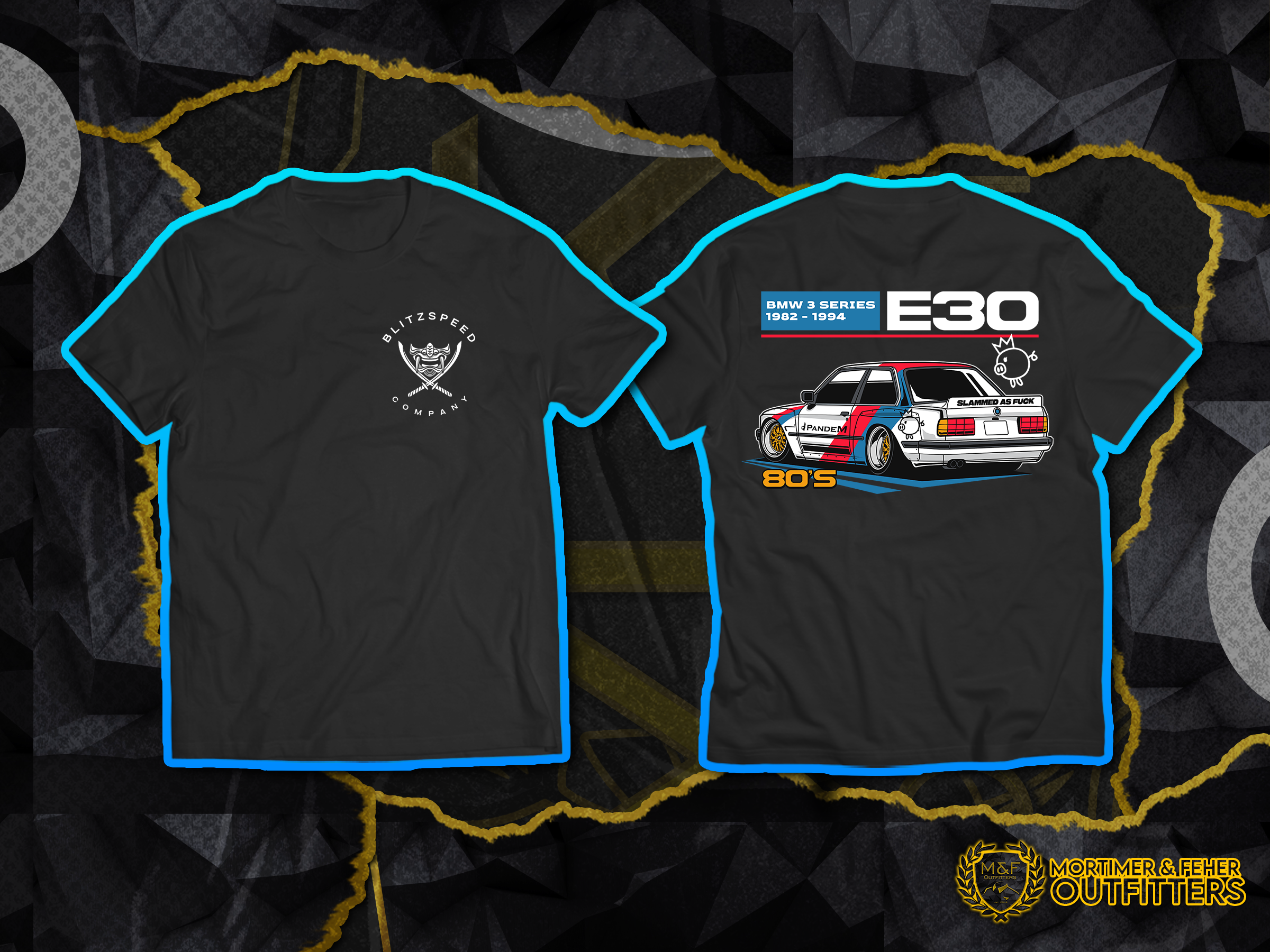 MF® - BMW E30 Slammed As Fuck T-Shirt