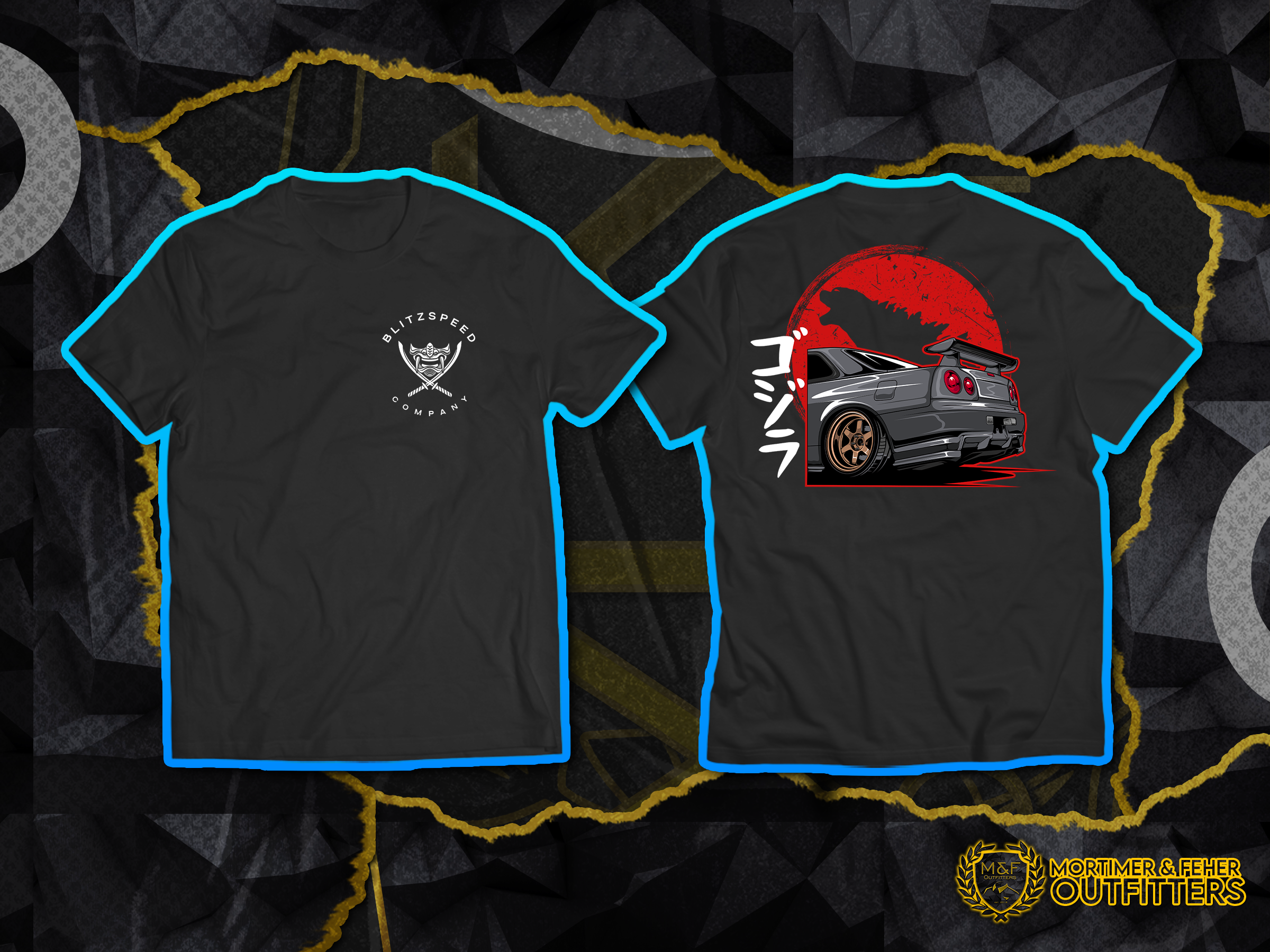 MF® - Nissan R34 Godzilla Back End T-Shirt